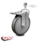 Service Caster 6 Inch Gray Polyurethane Swivel 1/2 Inch Stem Caster Set with Total Lock Brake SCC-TSTTL20S614-PPUB-121315-4 - alternate 3